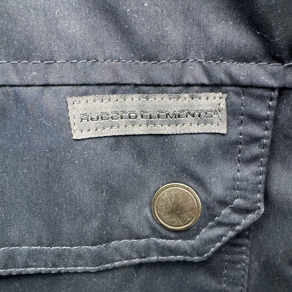 Rugged Elements Jacket Mens Medium Navy Blue Flee… - image 12